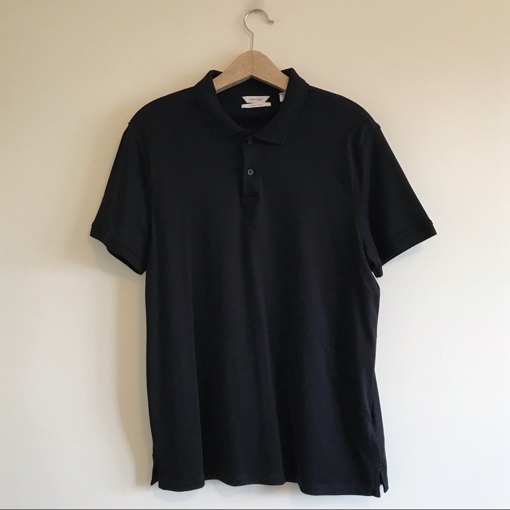 Calvin Klein | Black Liquid Touch Polo Shirt